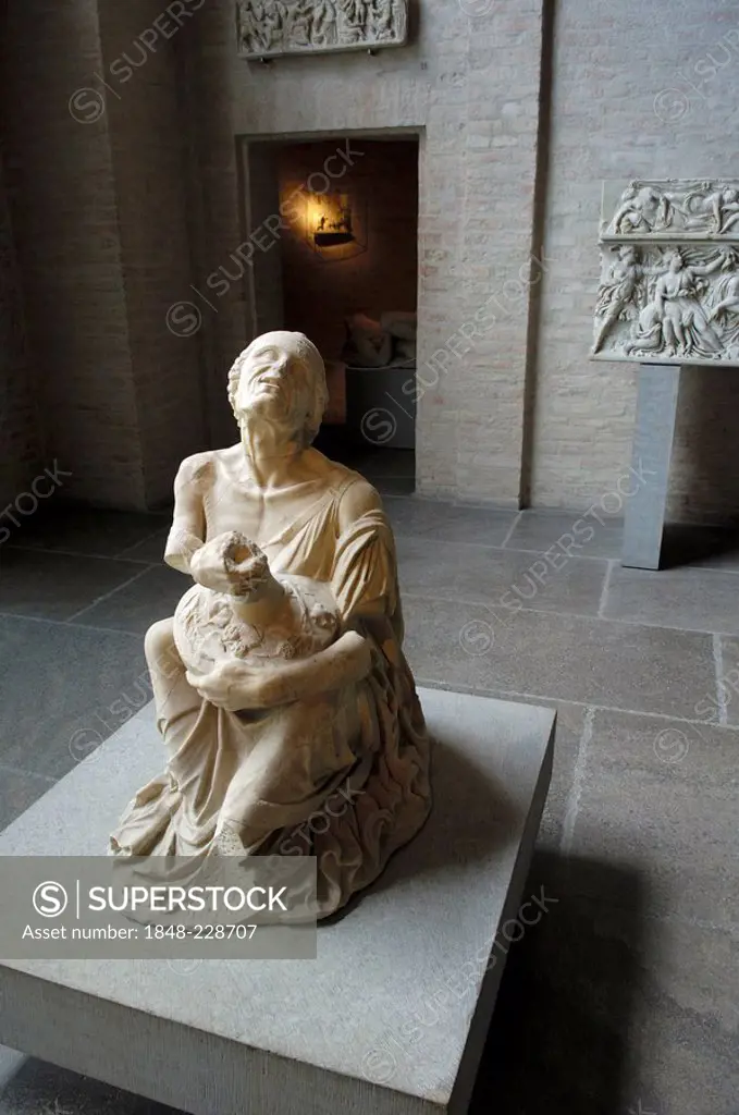 Old drunk woman, Greek sculpture, Glyptothek, Munich, Bavaria, Germany