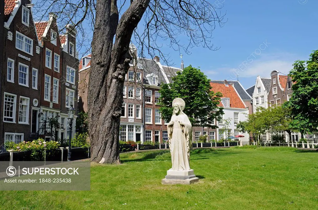 Begijnhof, abbey, Amsterdam, Holland, Netherlands, Europe