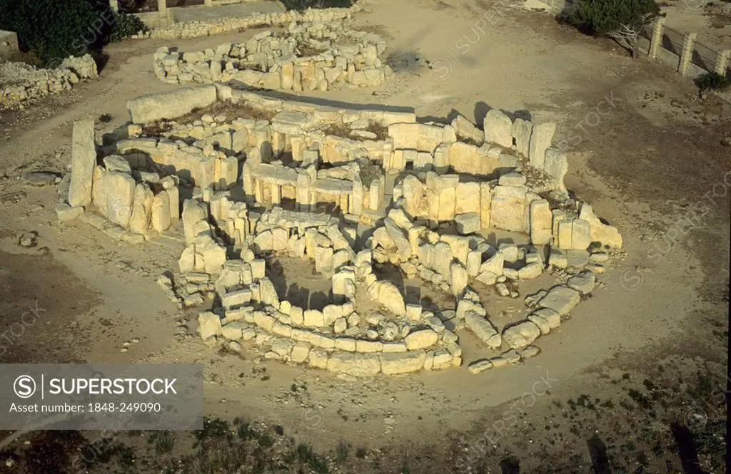 Hagar Qim megalithic temple, Unesco World Heritage Site, Malta