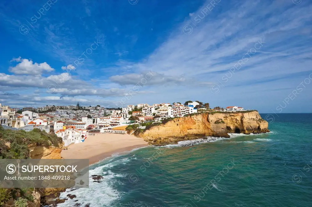 Town view, Carvoeiro, Algarve, Portugal, Europe