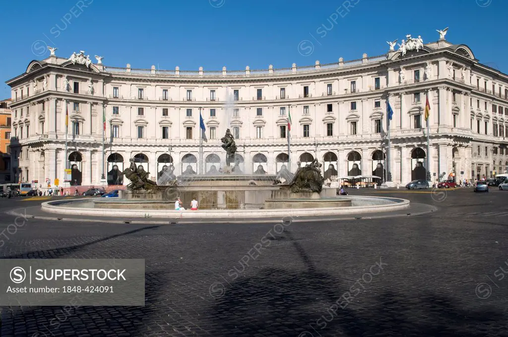 The Fountain of the Naiads on the Piazza della Repubblica square, Rome, Italy, Europe
