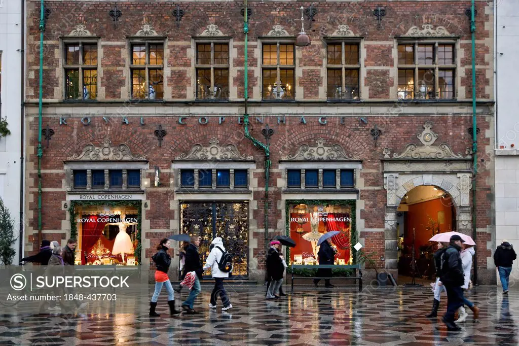 The Royal Copenhagen department store front, Copenhagen, Denmark, Europe