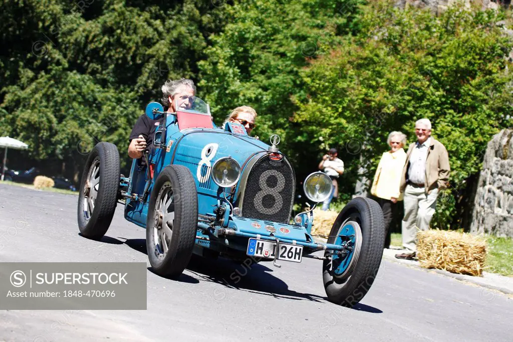 Bugatti 35 B, built in 1926, Herkules Bergpreis 2009 mountain rally, Kassel, Hesse, Germany, Europe