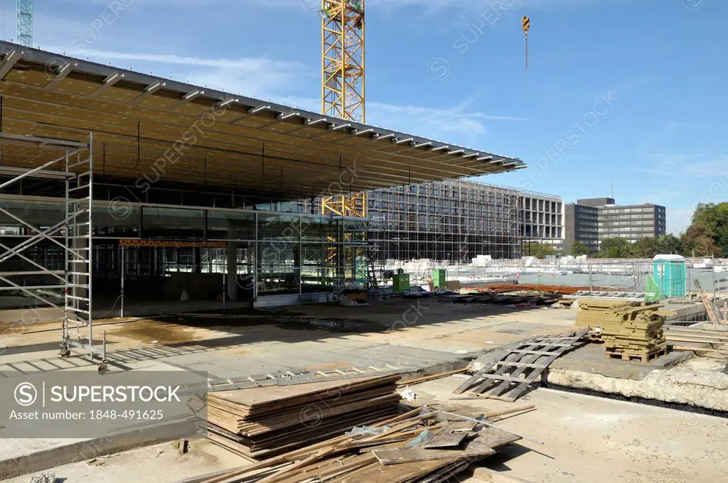 Construction site of the surgical hospital, Universitaetsklinikum, University Hospital, Ulm, Baden-Wuerttemberg, Germany, Europe