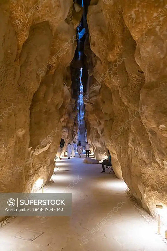 Cave at Al Qarah mountain, Unesco site Al Ahsa Oasis, Hofuf, Kingdom of Saudi Arabia