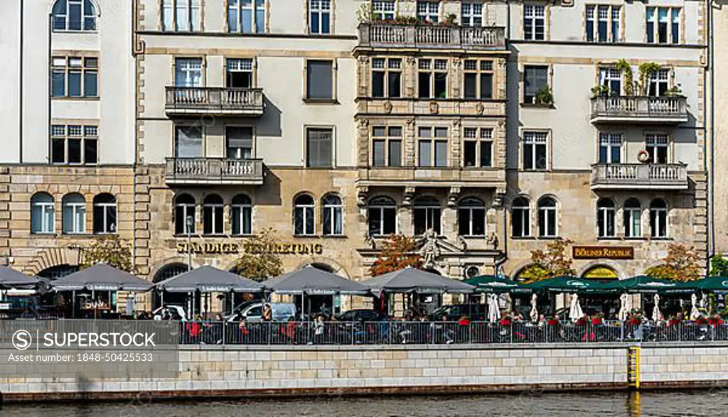 The Permanent Representation and Berlin Republic restaurants on Schiffbauerdamm, Berlin, Germany, Europe
