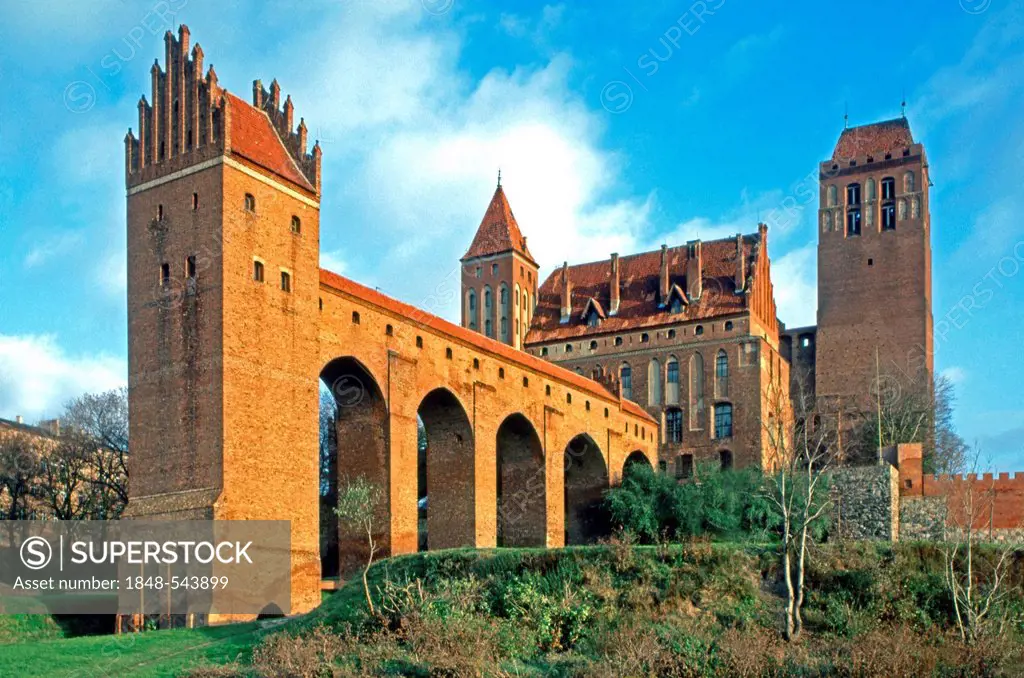 Bishop's Castle with Danzker, Marienwerder, Kwidzyn, Mazury, Poland, Europe