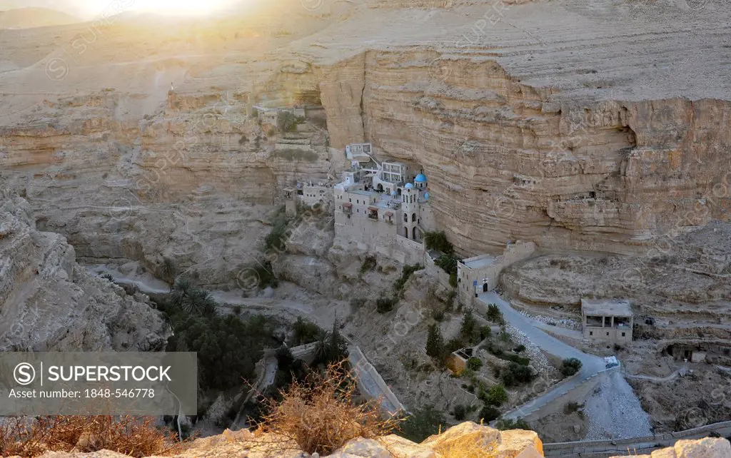 Greek Orthodox St. George's Monastery in Wadi el Qelt, Jericho, Judea, West Bank, Israel, Middle East, Southwest Asia