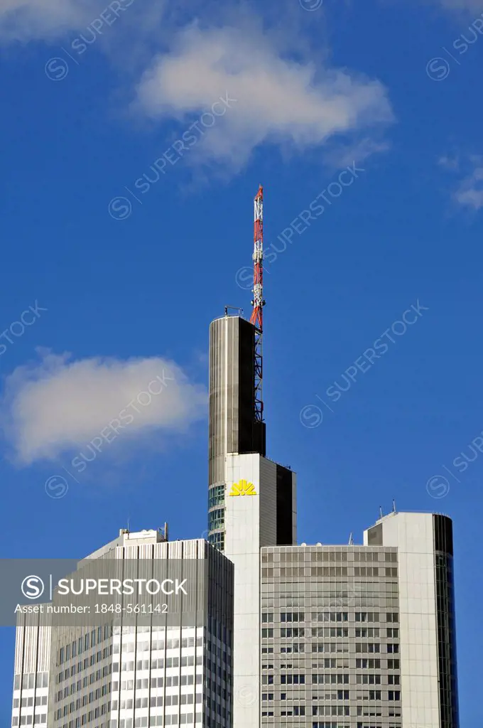 Commerzbank Tower, Frankfurt am Main, Hesse, Germany, Europe, PublicGround