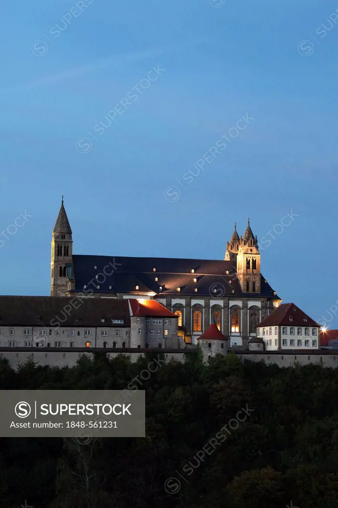 Benedictine Monastery of Comburg, Grosscomburg, Steinbach near Schwaebisch Hall, Baden-Wuerttemberg, Germany, Europe, PublicGround