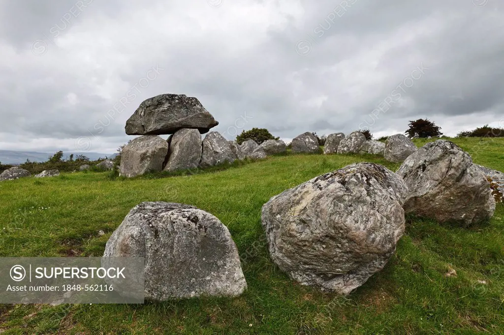 Megalithic site, Carrowmore Megalithic Cemetery, County Sligo, Connacht, Ireland, Europe