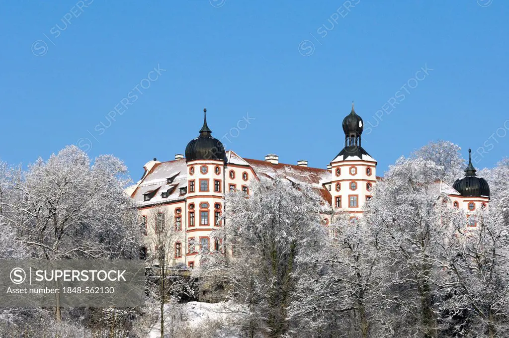 Schloss Eurasburg Castle, Bad Toelz-Wolfratshausen district, Upper Bavaria, Bavaria, Germany, Europe, PublicGround