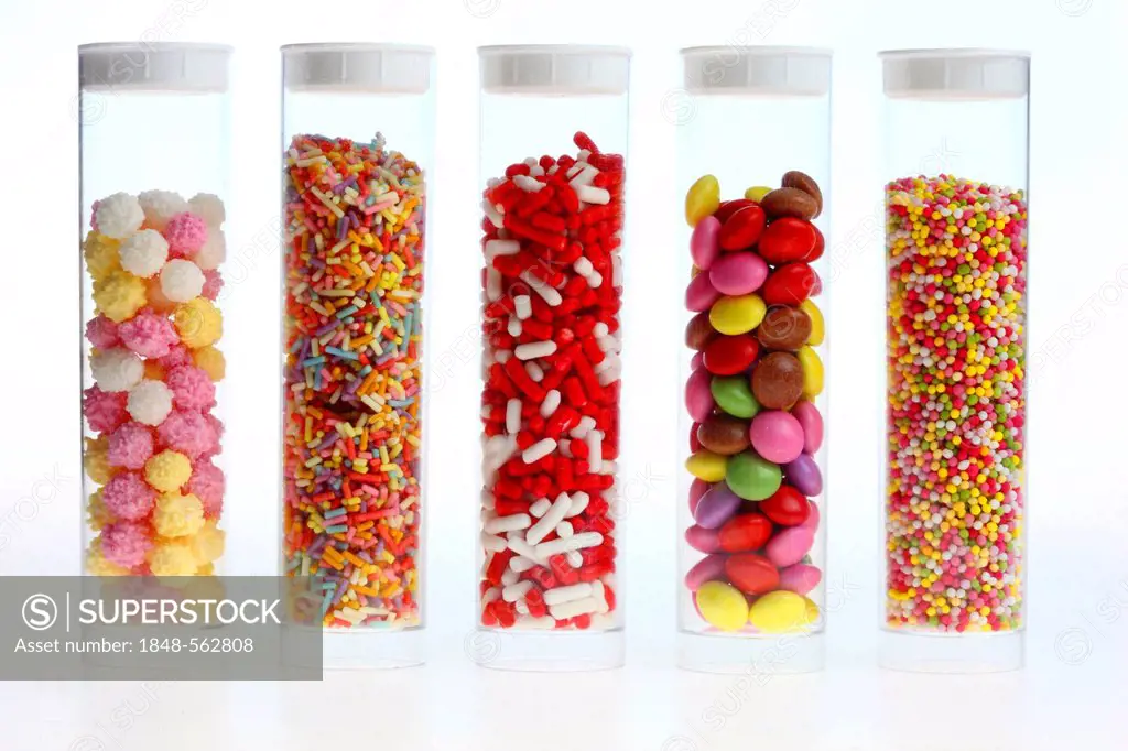 Sugar pearls and sprinkles, decoration for cakes and other desserts