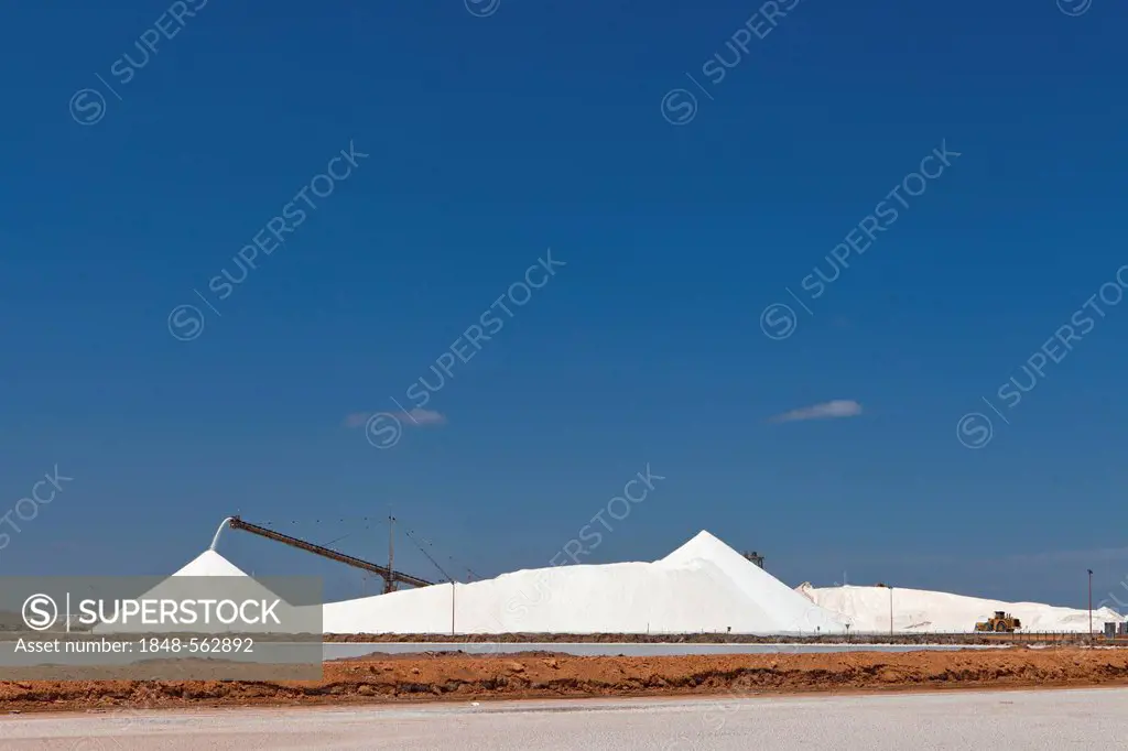 Sea salt stockpile, Port Hedland, Western Australia, Australia