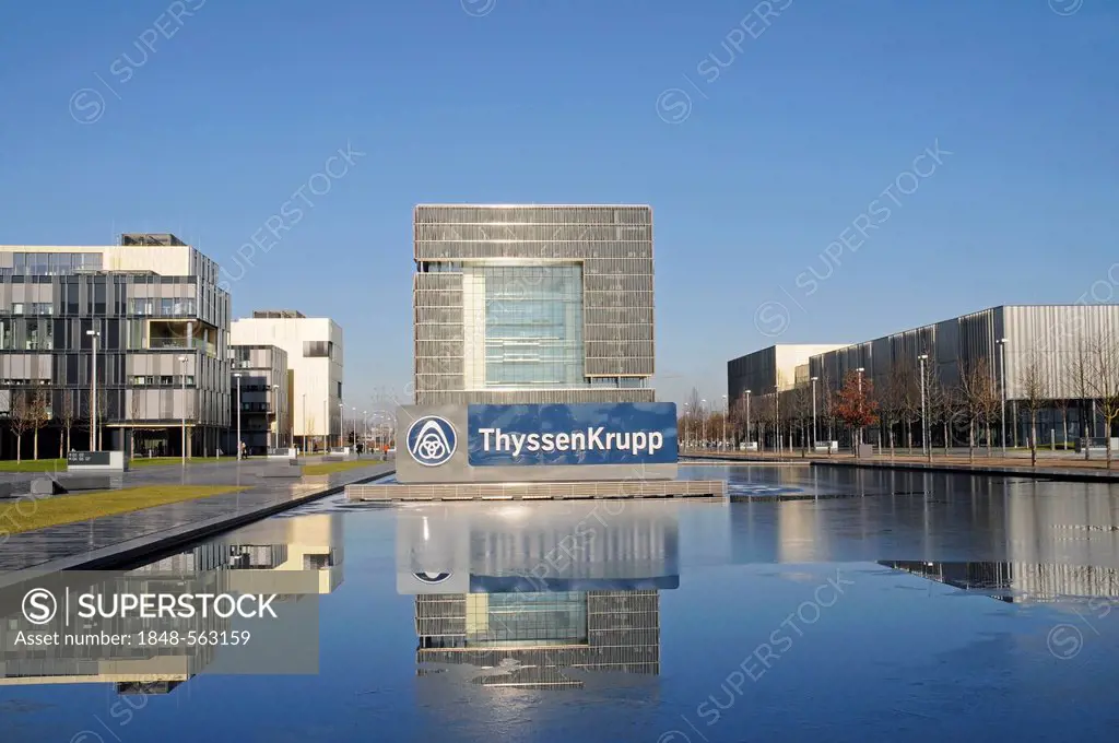 ThyssenKrupp, headquarters, Krupp town, steel industry, Essen, Ruhr Area, North Rhine-Westphalia, Germany, Europe, PublicGround