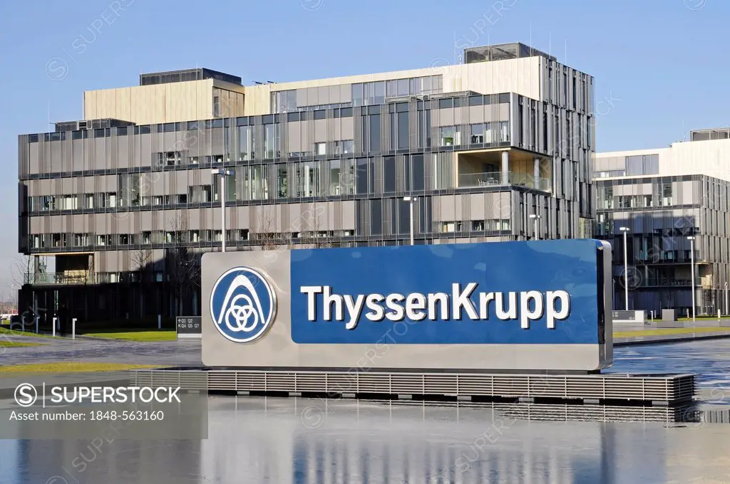 ThyssenKrupp, headquarters, Krupp town, steel industry, Essen, Ruhr Area, North Rhine-Westphalia, Germany, Europe, PublicGround