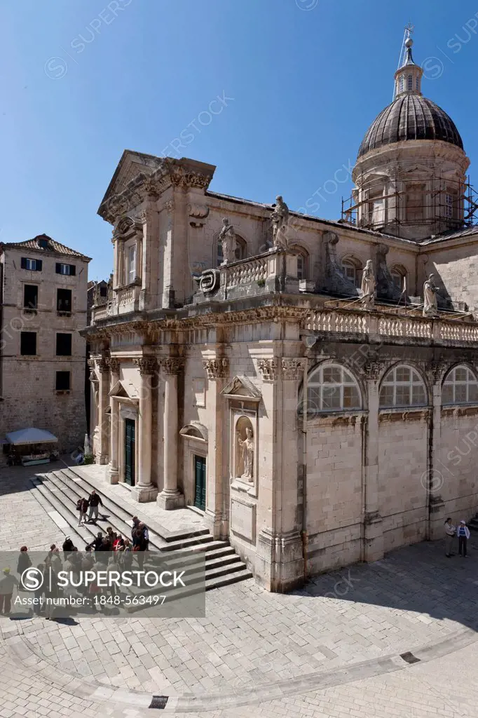 Church of Saint Blaise, old town of Dubrovnik, UNESCO World Heritage Site, central Dalmatia, Dalmatia, Adriatic coast, Croatia, Europe, PublicGround