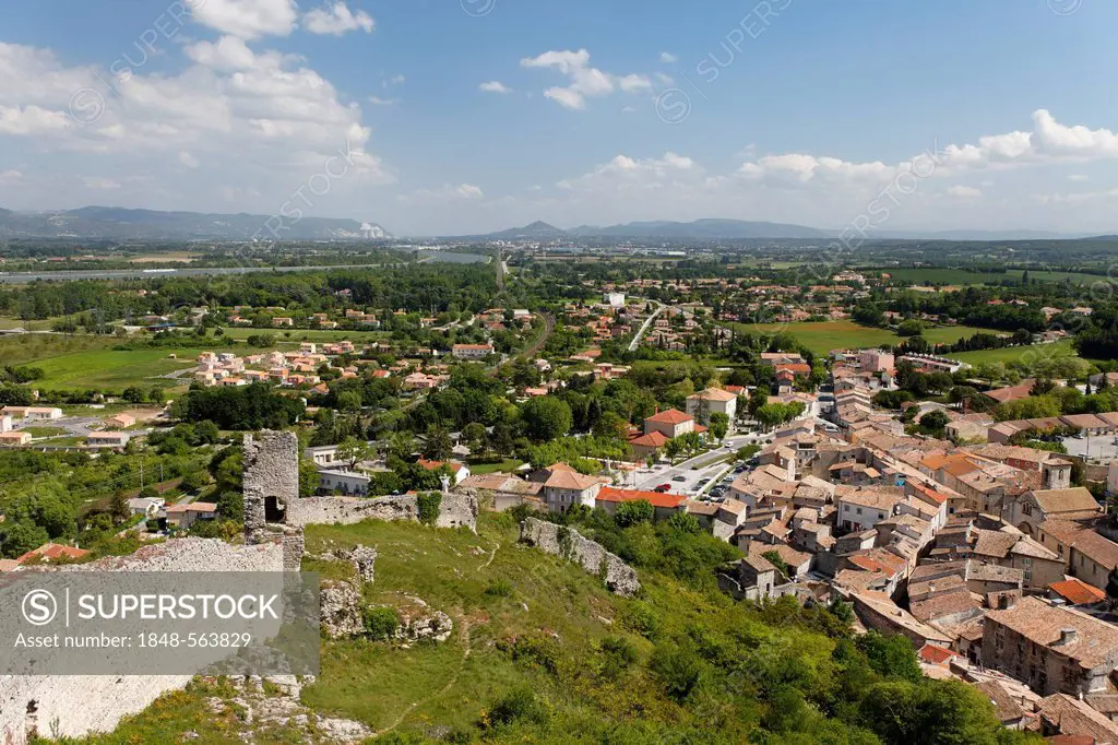 Rhone valley in Chateauneuf-du-Rhone, Drome, France, Europe