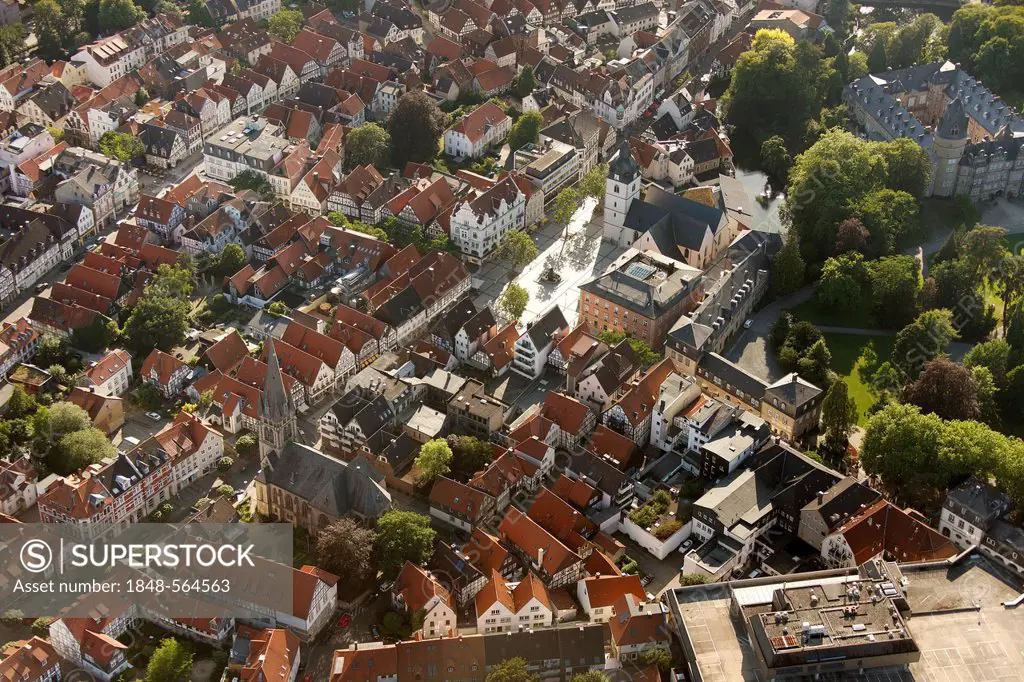 Aerial view of Detmold, Ostwestfalen-Lippe, eastern Westphalia, North Rhine-Westphalia, Germany, Europe