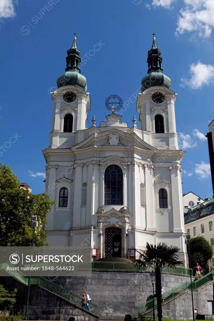 Church of St Maria Magdalena, Karlovy Vary, also Karlsbad or Carlsbad, Western Bohemia, Czech Republic, Europe