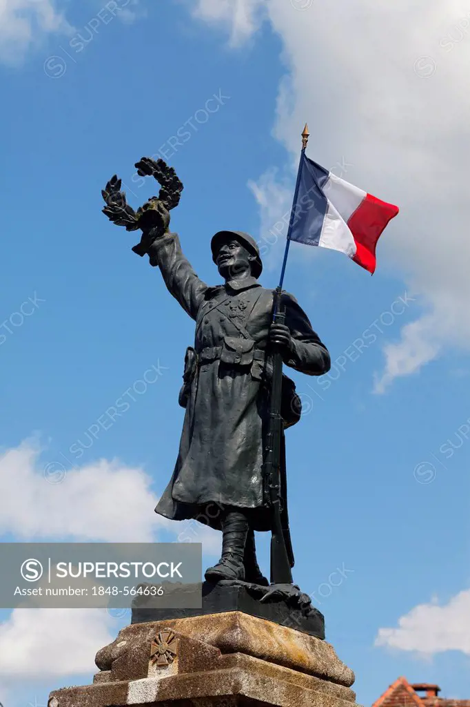War memorial, Saint Michel de Bannieres, Correze, Limousin, France, Europe