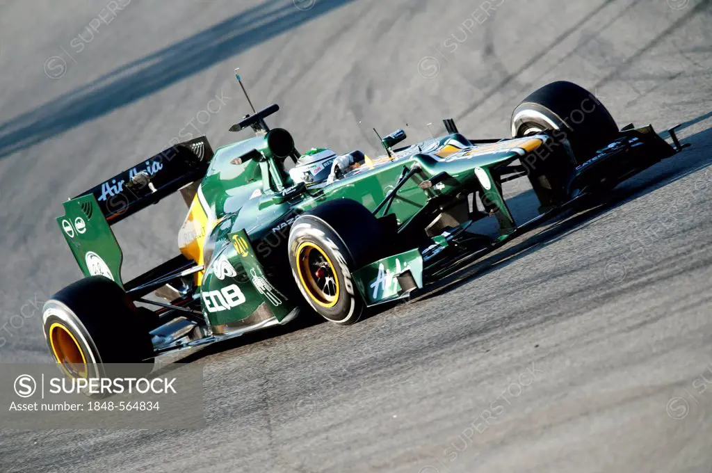 Heikki Kovalainen, FIN, Caterham F1 Team-Renault CT-01, during the Formula 1 testing sessions, 21-24/2/2012, at the Circuit de Catalunya in Barcelona,...
