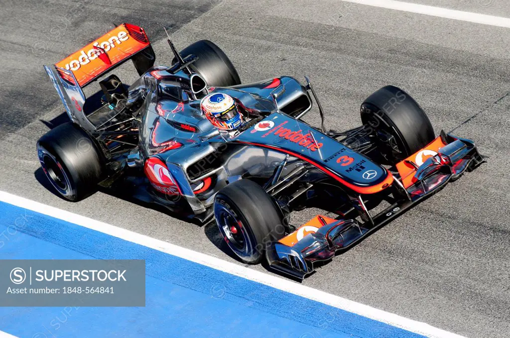 Jenson Button, GB, McLaren-Mercedes MP4-27, during the Formula 1 testing sessions, 21.-24.2.2012, at the Circuit de Catalunya in Barcelona, Spain, Eur...
