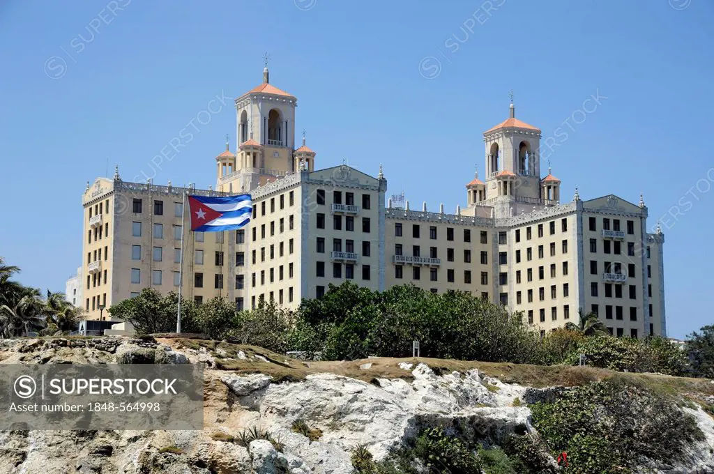 Hotel Nacional on the Malecon, La Rampa, city center of Havana, Habana Vedado, Cuba, Greater Antilles, Caribbean, Central America, America