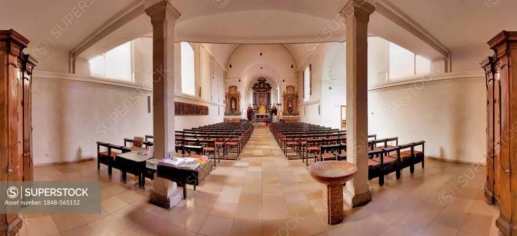Interior view of Urfahr parish church, Linz, Upper Austria, Austria, Europa