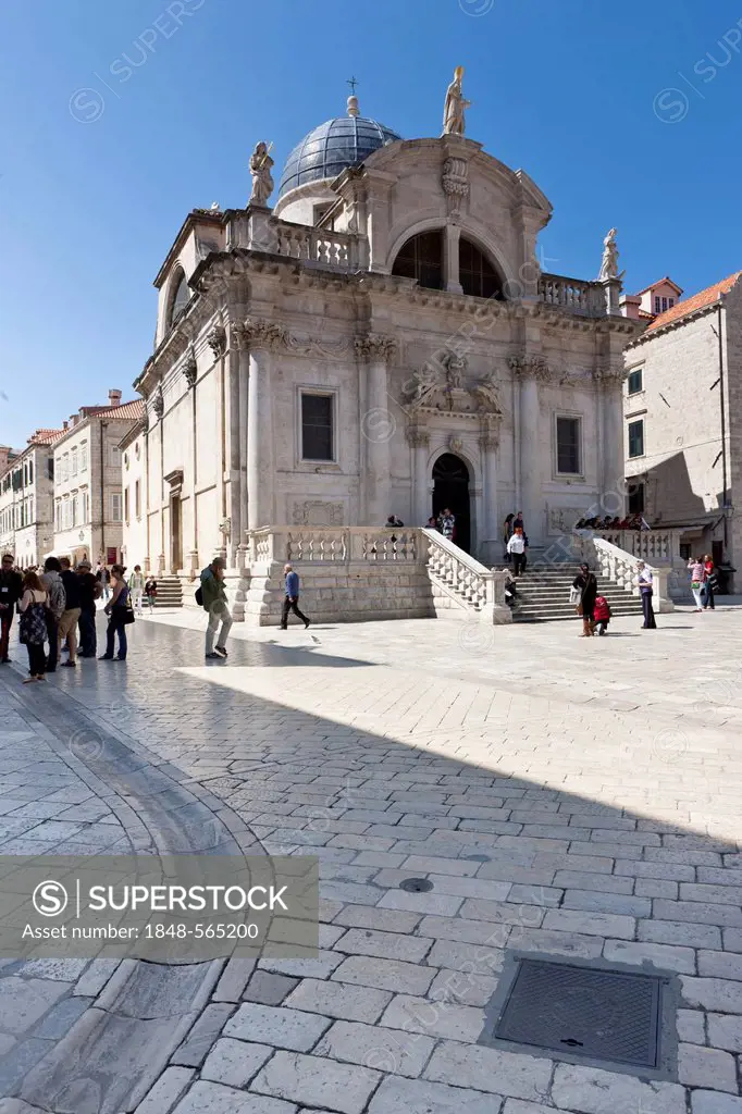 Church of Saint Blaise, old town of Dubrovnik, UNESCO World Heritage Site, central Dalmatia, Dalmatia, Adriatic coast, Croatia, Europe, PublicGround