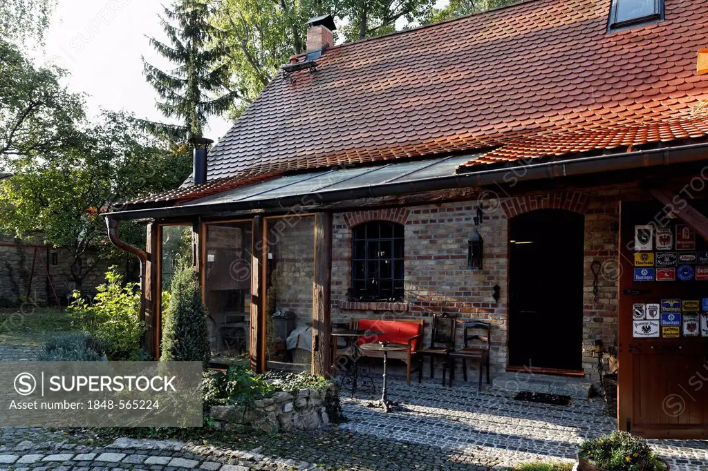 Old smithy, turned into a romantic holiday home, Erfurt-Buessleben, Thuringia, Germany, Europe