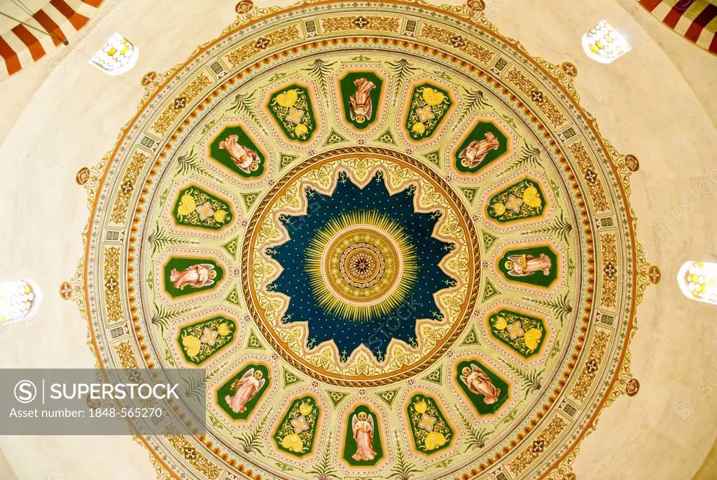 Cupola of the new Mosque of Pasha Gazi Kassim, built by the Turks, 16th century, Pecs, Hungary, Europe