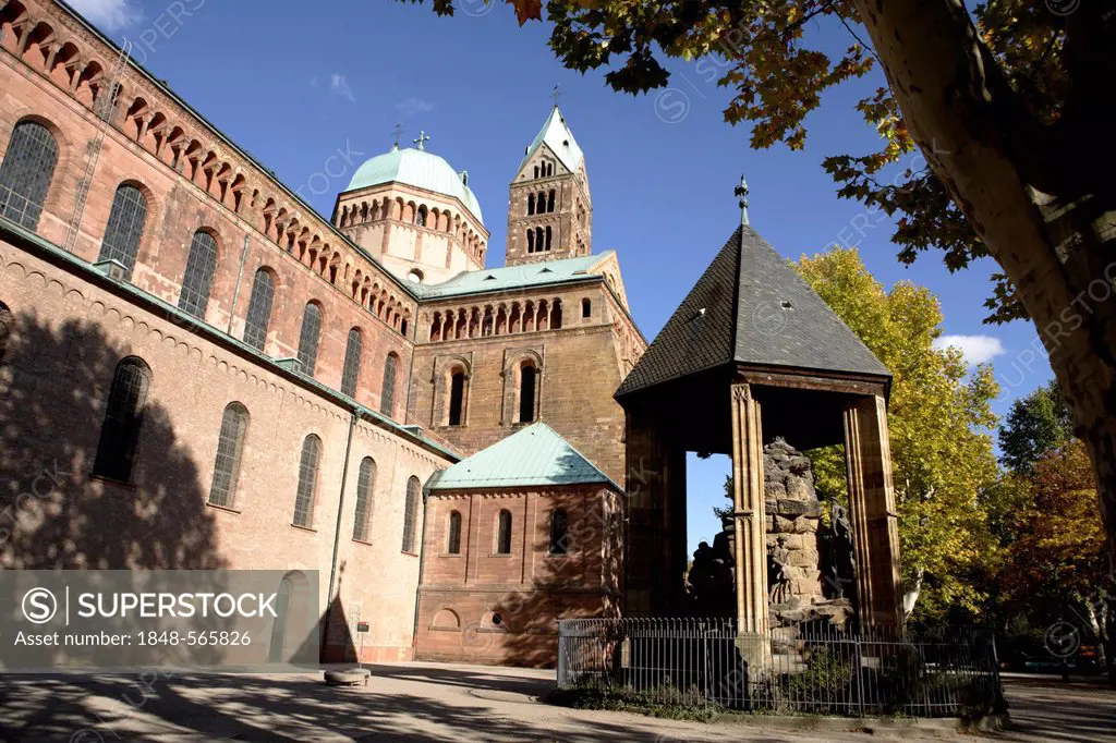 Speyer Cathedral, Imperial Cathedral Basilica of the Assumption and St. Stephen, Speyer, Upper Rhine, Rhineland-Palatinate, Germany, Europe