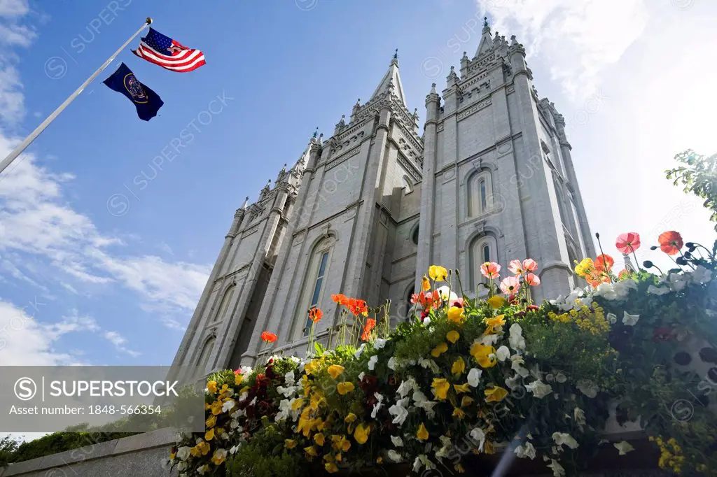 Salt Lake Temple of The Church of Jesus Christ of Latter-day Saints, Mormons, Salt Lake City, Utah, USA
