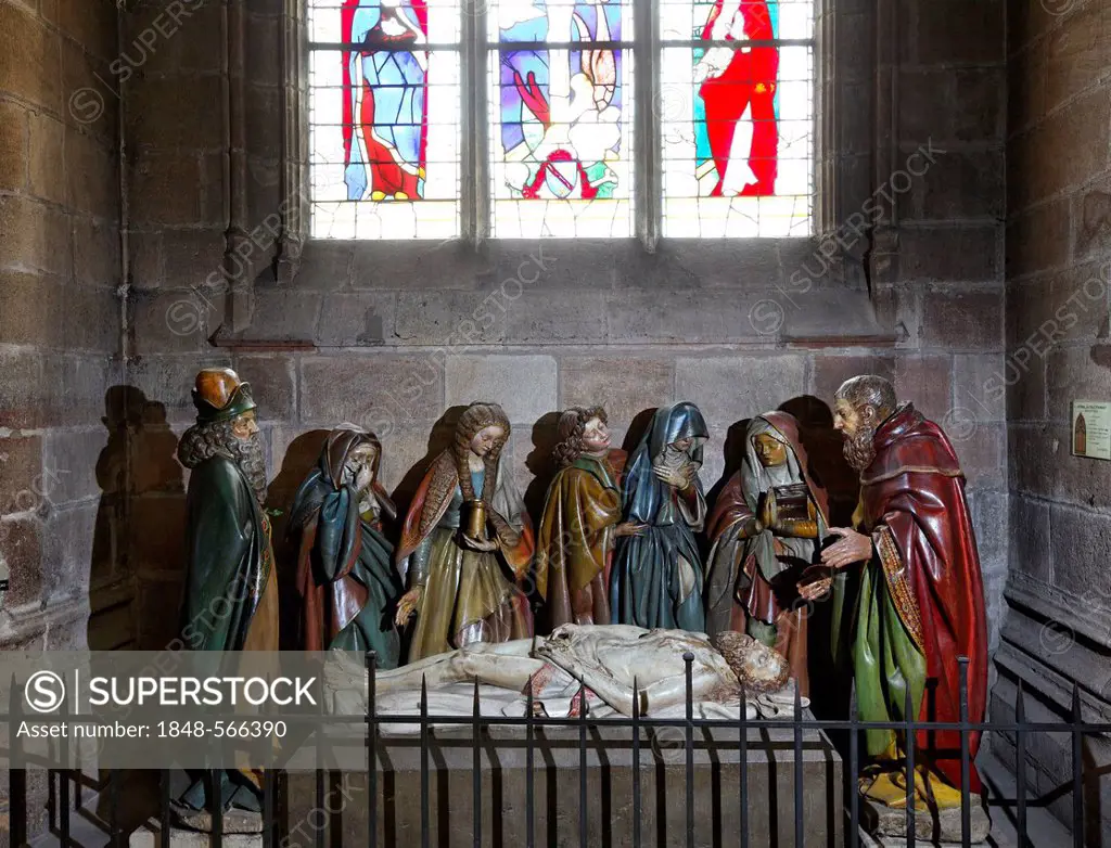 The Entombment of Christ in the Cathedral of Moulins, Allier, Auvergne, France, Europe