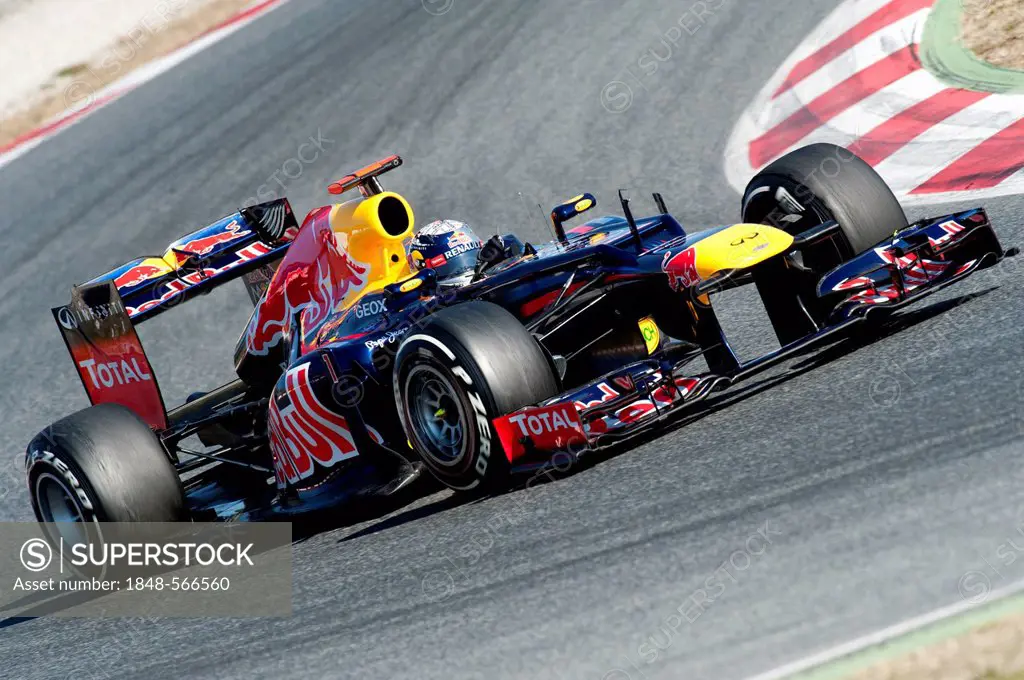 Sebastian Vettel, GER, Red Bull Racing RB8, during the Formula 1 testing sessions, 21-24/2/2012, at the Circuit de Catalunya in Barcelona, Spain, Euro...