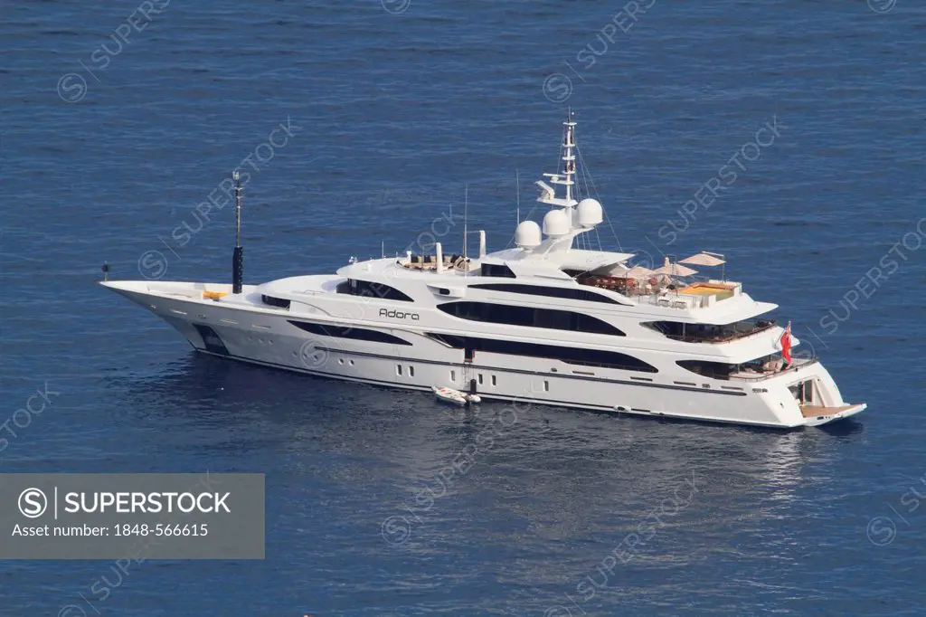 Motor yacht, Adora, built by Benetti, overall length, 61.5 metres, built in 2010, on the Cote d'Azur, France, Mediterranean, Europe