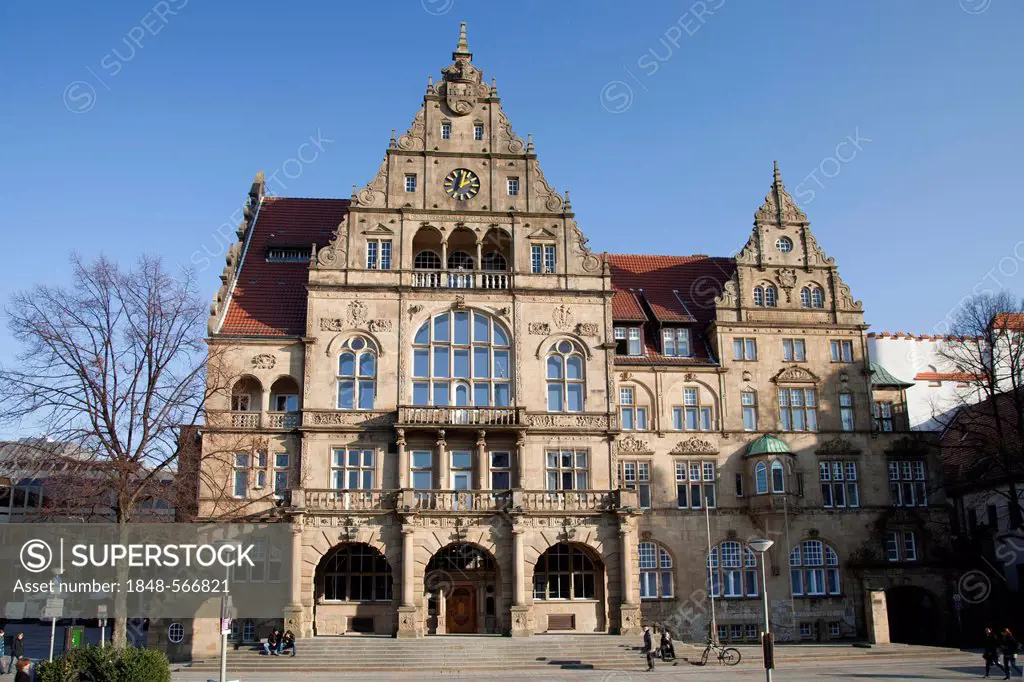 Old town hall, Bielefeld, Ostwestfalen-Lippe region, North Rhine-Westphalia, Germany, Europe, PublicGround