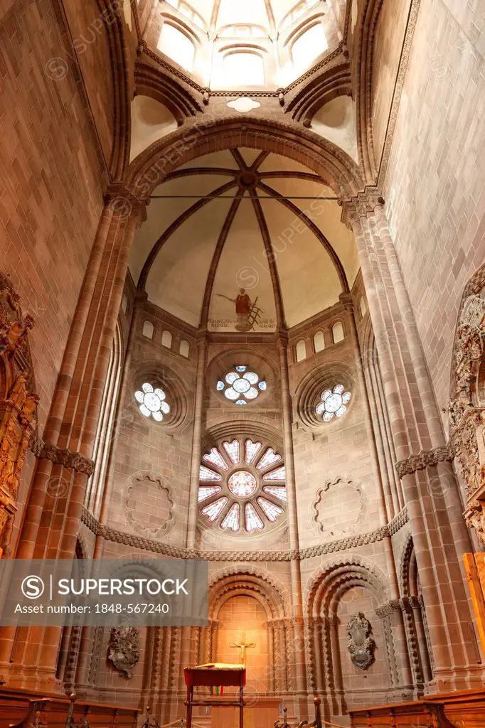 Western apse and dome of the Romanesque Cathedral of St. Peter, Worms Cathedral, Worms, Rhineland-Palatinate, Germany, Europe