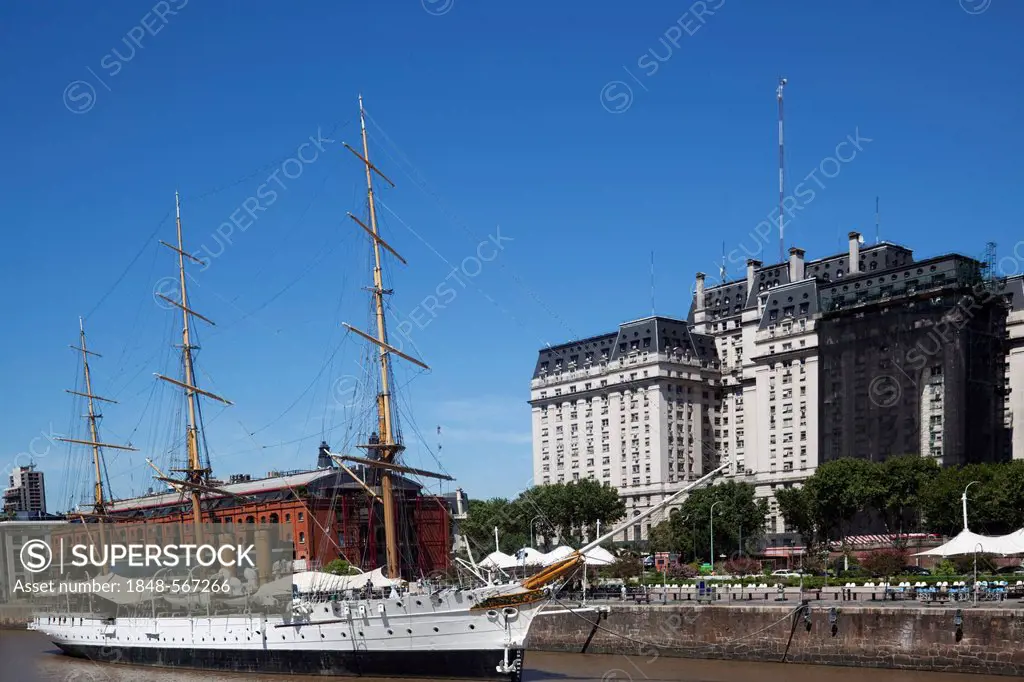 Sailing ship Presidente Sarmiento, Puerto Madero, Buenos Aires, Argentina, South America
