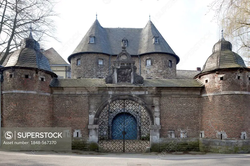 Imperial Abbey of Kornelimuenster, gatehouse, Aachen, North Rhine-Westphalia, Germany, Europe, PublicGround