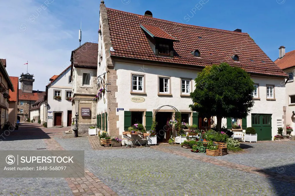 Marketplace, Waldenburg, Neckartal, Baden-Wuerttemberg, Germany, Europe, PublicGround