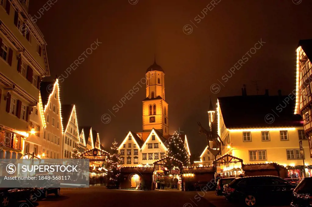 Biberach Christkindlesmarkt market, Christmas market, Biberach an der Riss, Biberach district, Upper Swabia, Baden-Wuerttemberg, Germany, Europe