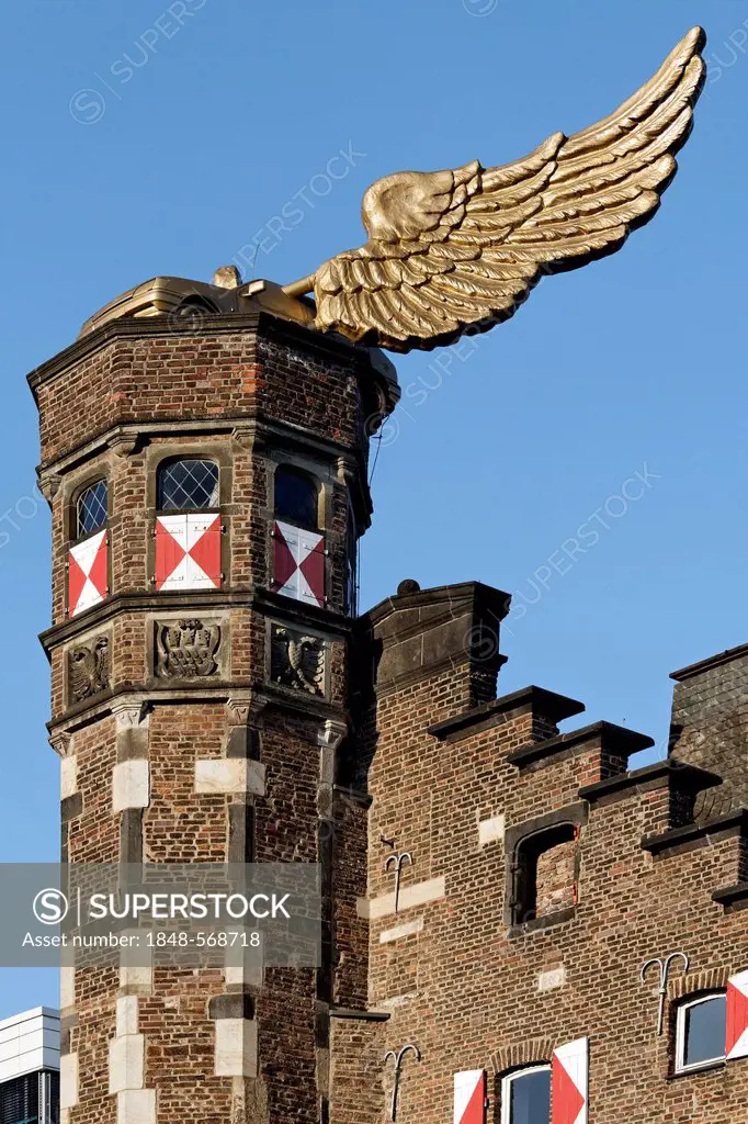 Tower with a winged car by HA Schult, Cologne City Museum, Cologne, North Rhine-Westphalia, Germany, Europe