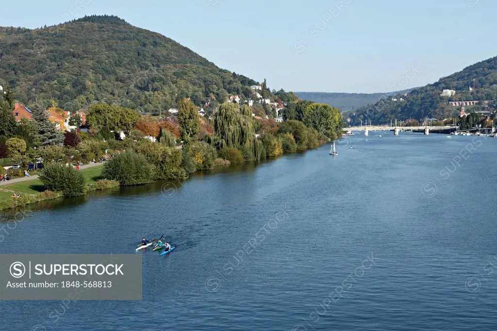 Neckar River, Heidelberg, Baden-Wuerttemberg, Germany, Europe