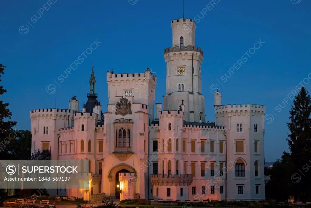 Hluboká Castle, Renaissance castle, Hluboká nad Vltavou, or Frauenberg, Jihoceský, Jihocesky kraj, South Bohemia, Czech Republic, Europe