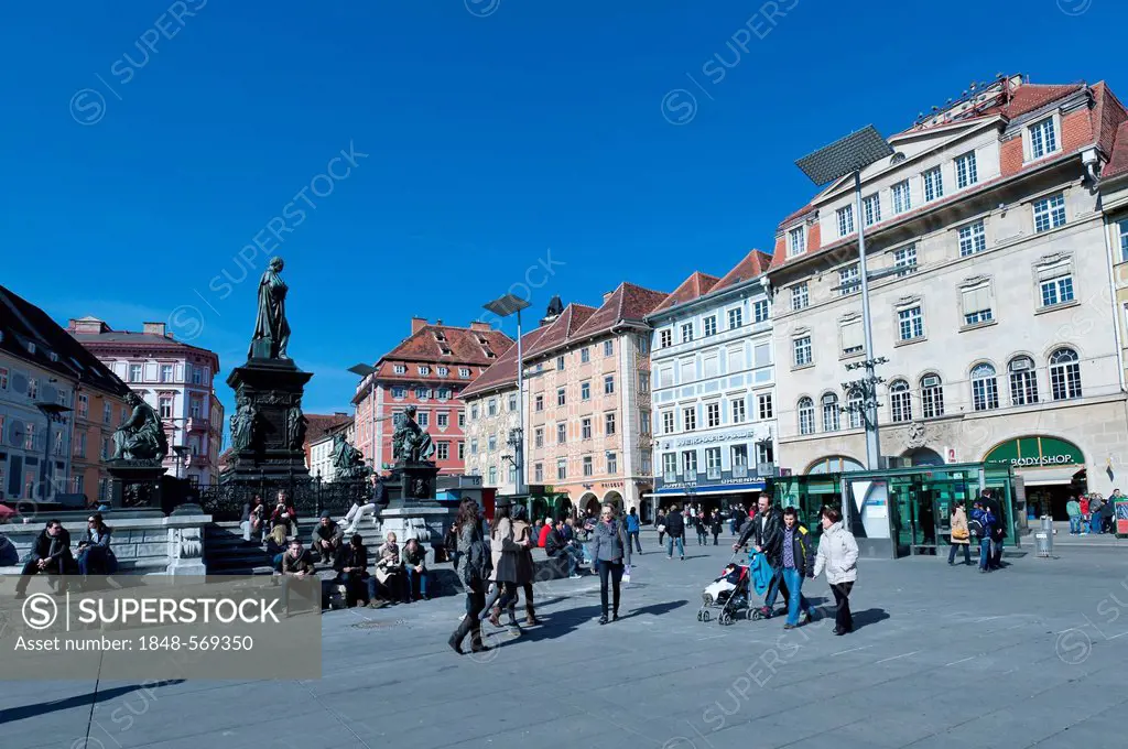 Hauptplatz square, Graz, Styria, Austria, Europe
