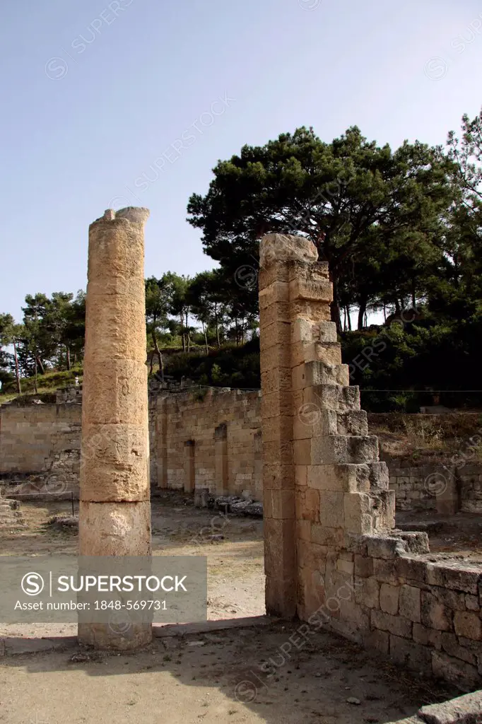 Kamiros or Kameiros, ruins of an ancient Hellenistic town on Rhodes, Greece, Europe