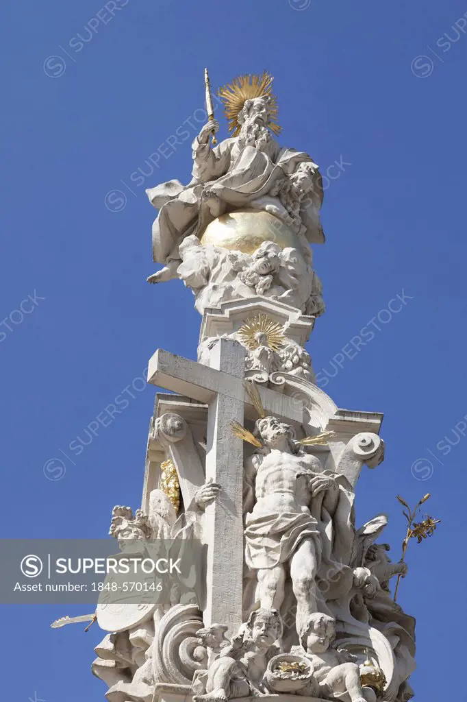 Holy Trinity Column in Retz, Weinviertel Region, wine quarter, Lower Austria, Austria, Europe