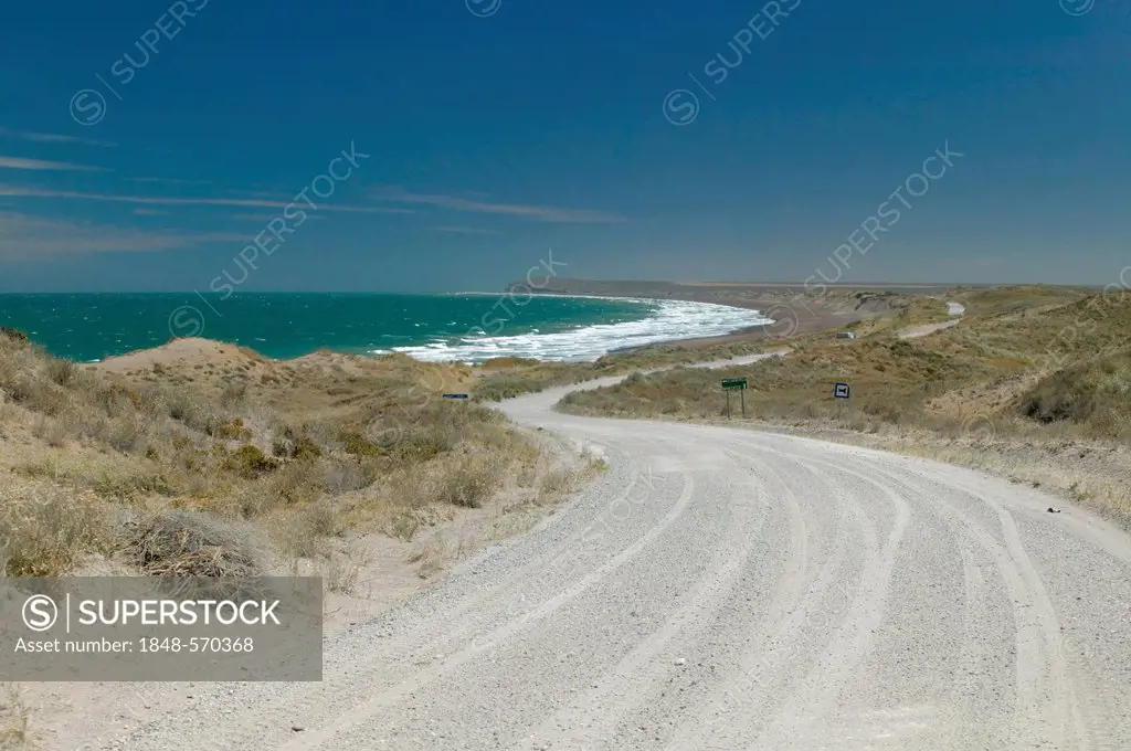 Coastline, Atlantic coast, Carmen de Patagones, Patagonia, Argentina, South America